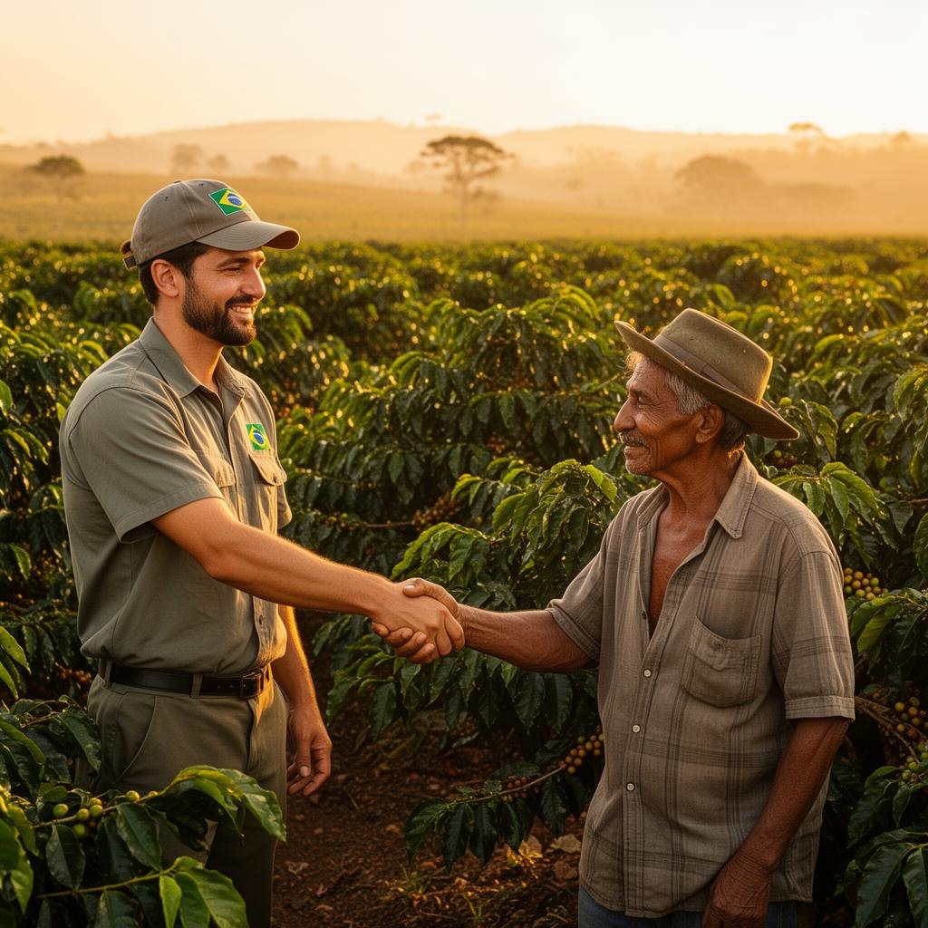 Equipe Agromaq com produtor rural